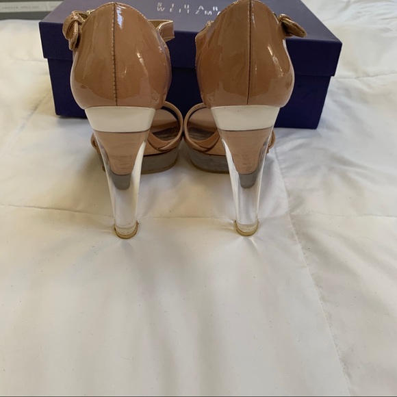 Stuart Weitzman Adobe Aniline patent clear heels - Picture 5 of 11